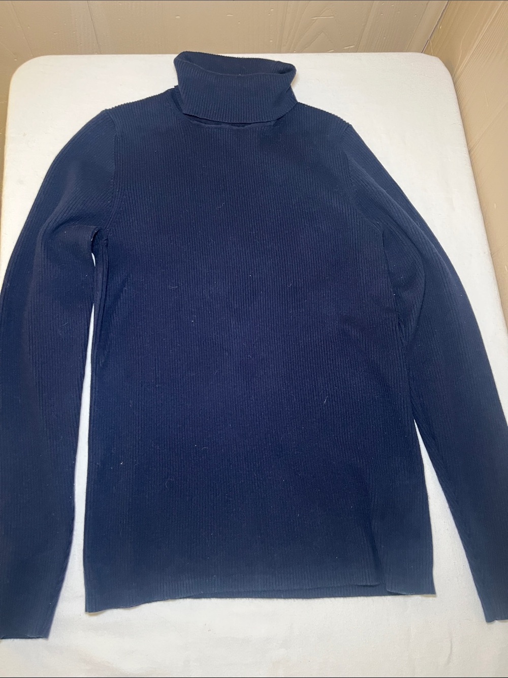 Boden Navy Turtleneck Sweater - Classic Rib Knit